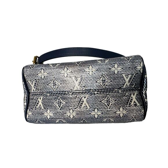 BRAND NEW Louis Vuitton Speedy Bandouliere 20 - Monoglam Blue - Picture 10 of 10